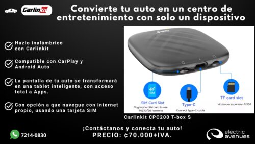 Box o Dongle CarPlay Inalámbrico Carlinkit  CPC200 T-box S a ₵70.000 + IVA